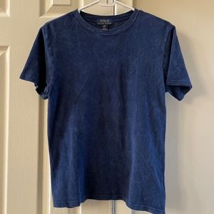Ralph Lauren Indigo Dye Crewneck Tee Youth Medium New with Tags